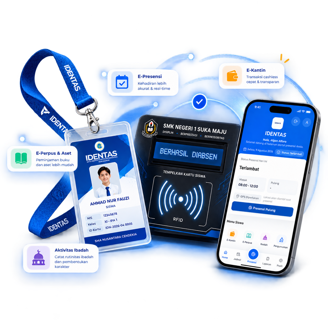 Ekosistem IDENTAS - Smart Card, Mesin Presensi, dan Aplikasi Mobile
